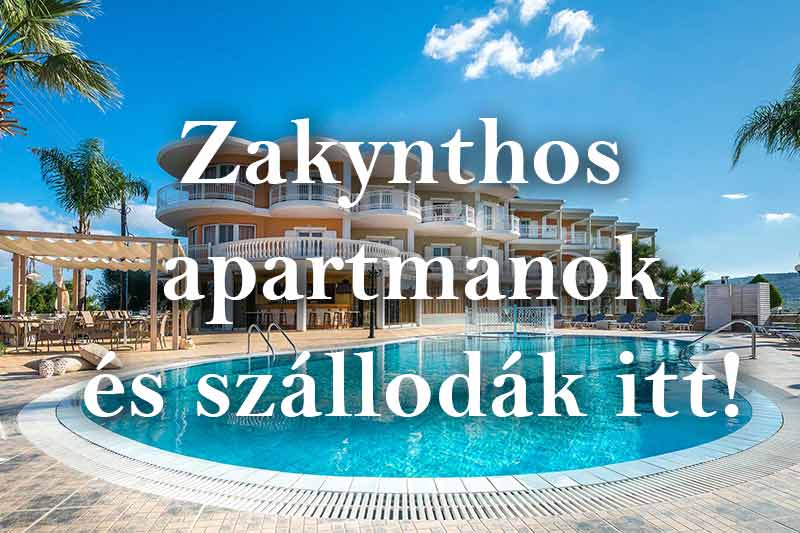 Apartmanok és szállodák Zakynthoson egyénileg
