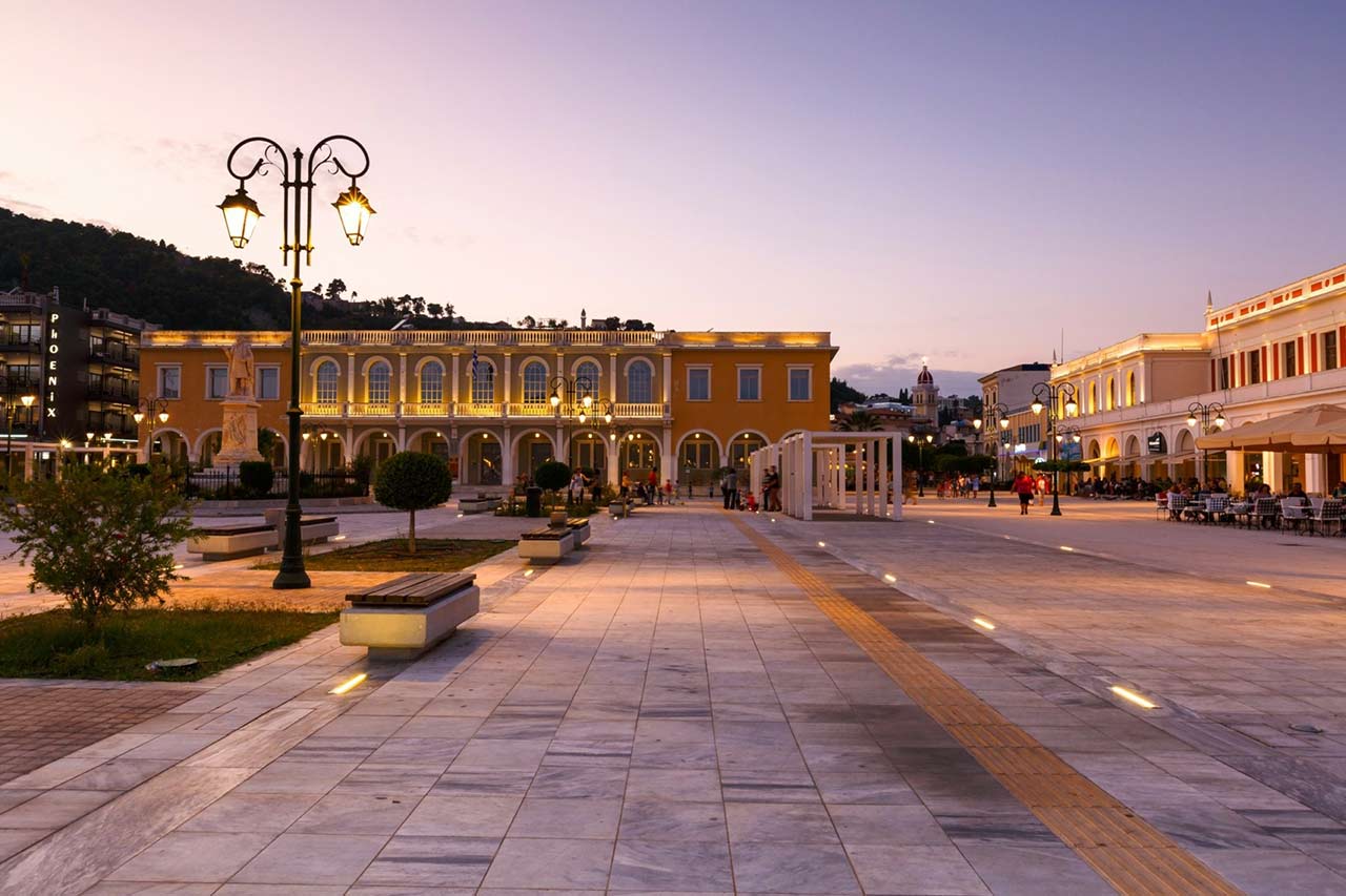 Solomos tér Zakynthos sziget főváros